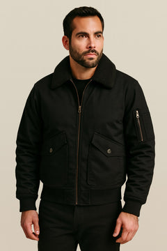 Men's Bomber Jacket, Fleece-Lined Zip-Up