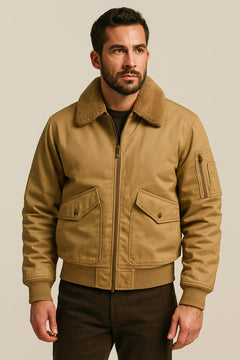 Men's Bomber Jacket, Fleece-Lined Zip-Up