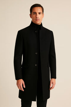 Men's Tailored Overcoat, Long Smart Winter Coat